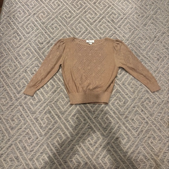 Savion by Lynne Feuer Vintage Open-Knit Sweater – Made in USA - Picture 3 of 5